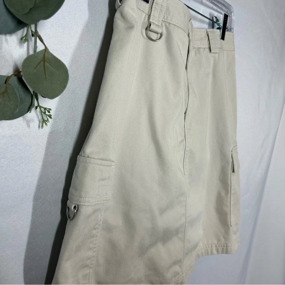 Dockers | 100% Cotton Mini Skirt Khaki Light Cream Y2K Preppy Women’s Size 8